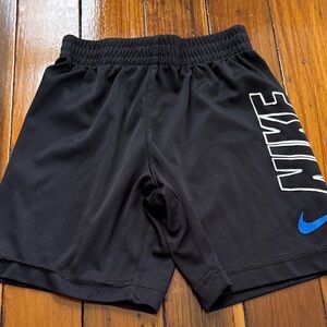 Nike Black Shorts with Blue Swoosh